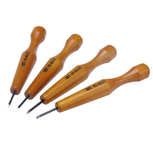 MEEDEN Wood Carving Tools Knife Kit #1 Straight Skew Gouge V-parting Chisel