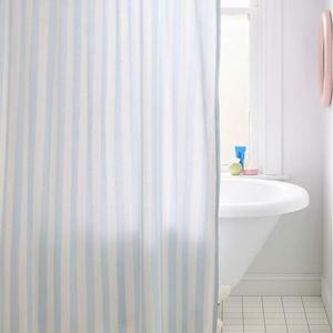 Awning Stripe Patterned Shower Curtain - Winter Sky