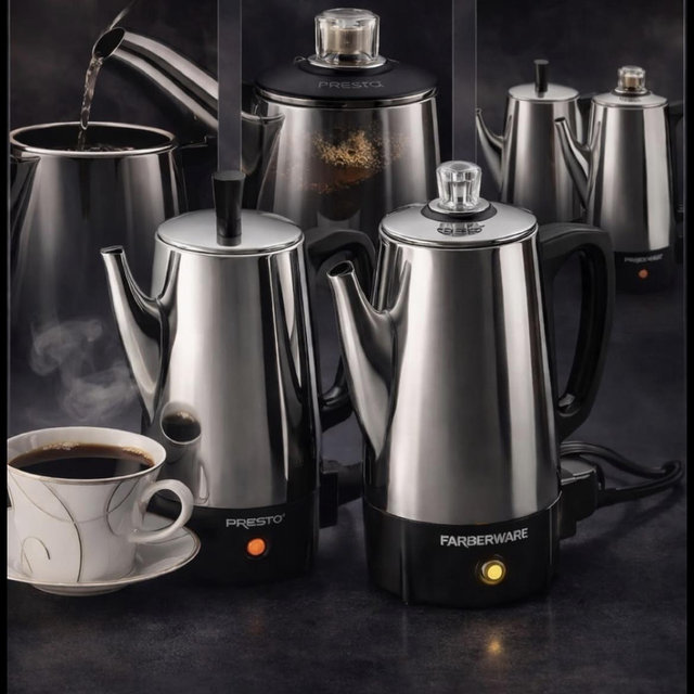 Percolator and Coffee Grinder☕️🫖