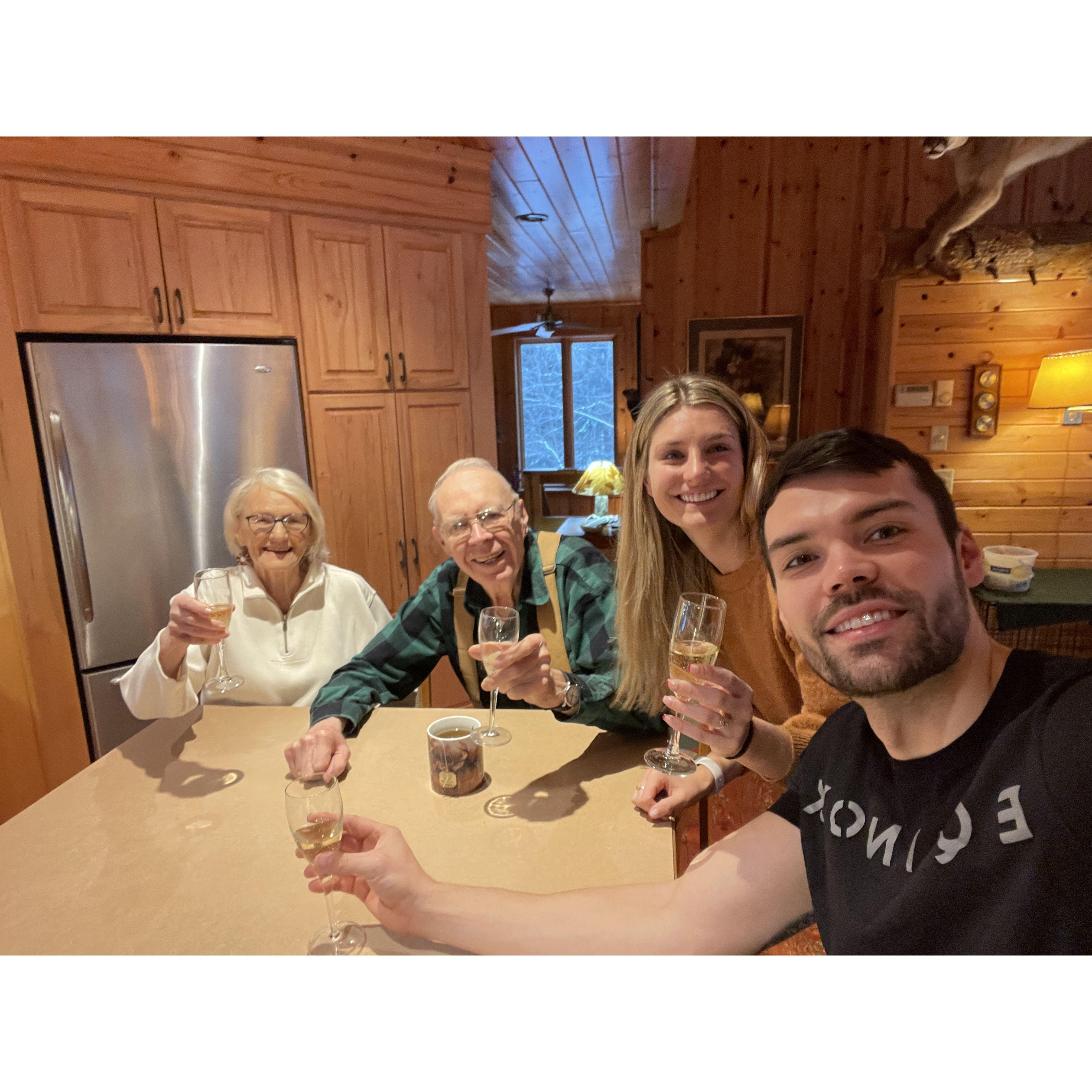 New Years Day morning 2024 with Grandma & Grandpa
