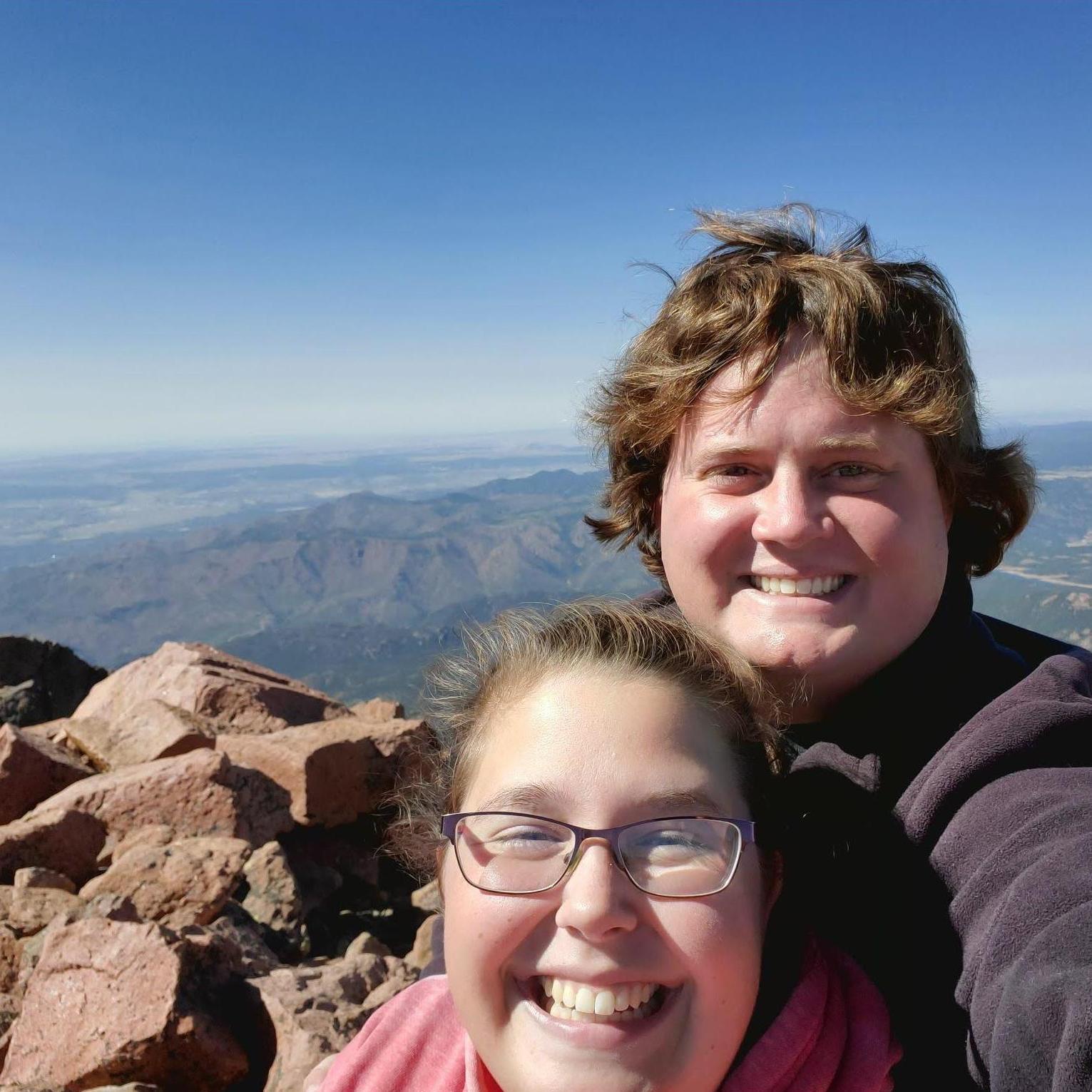 At the top of Pike's Peak in Colorado Springs