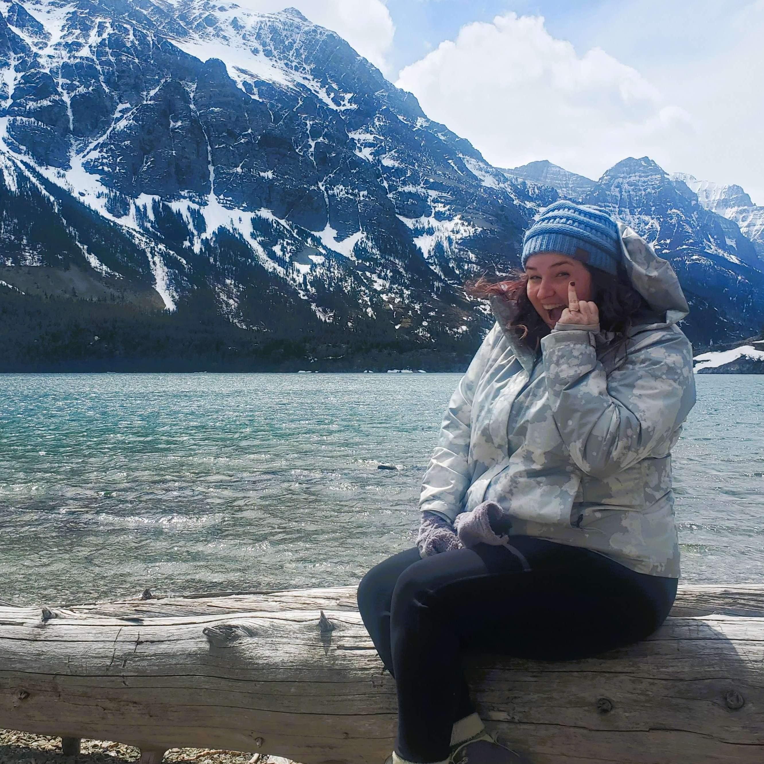 Chris' requested pose, post-proposal - St. Mary Lake, Glacier National Park, May 2022