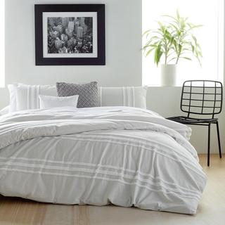 Chenille Stripe Cotton 3-Piece Comforter Set