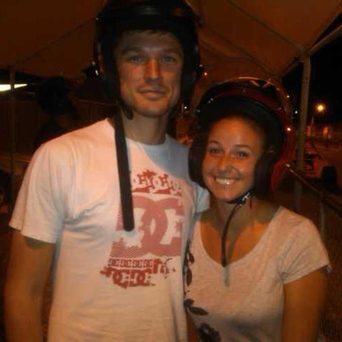 One of our first dates! We went go-kart racing.