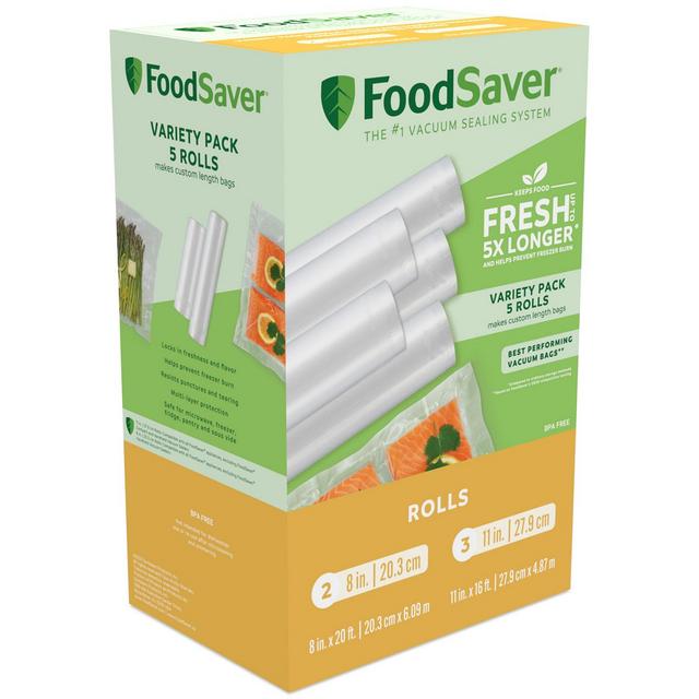 FoodSaver The Box 5-Roll Vacuum Seal Variety Pack