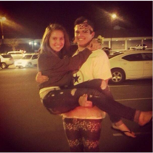 Nate was a member of the powderpuff cheerleading squad our senior year.