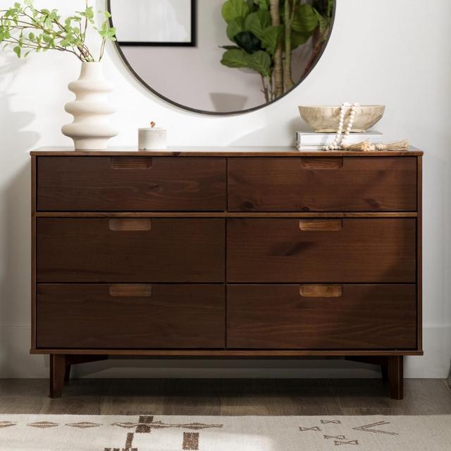 Middlebrook Gammelstaden Mid-Century Solid Wood 6-Drawer Dresser