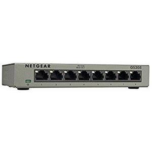 NETGEAR 8-Port Gigabit Ethernet Unmanaged Switch, Desktop, Internet Splitter, Sturdy Metal, Fanless, Plug-and-Play (GS308)