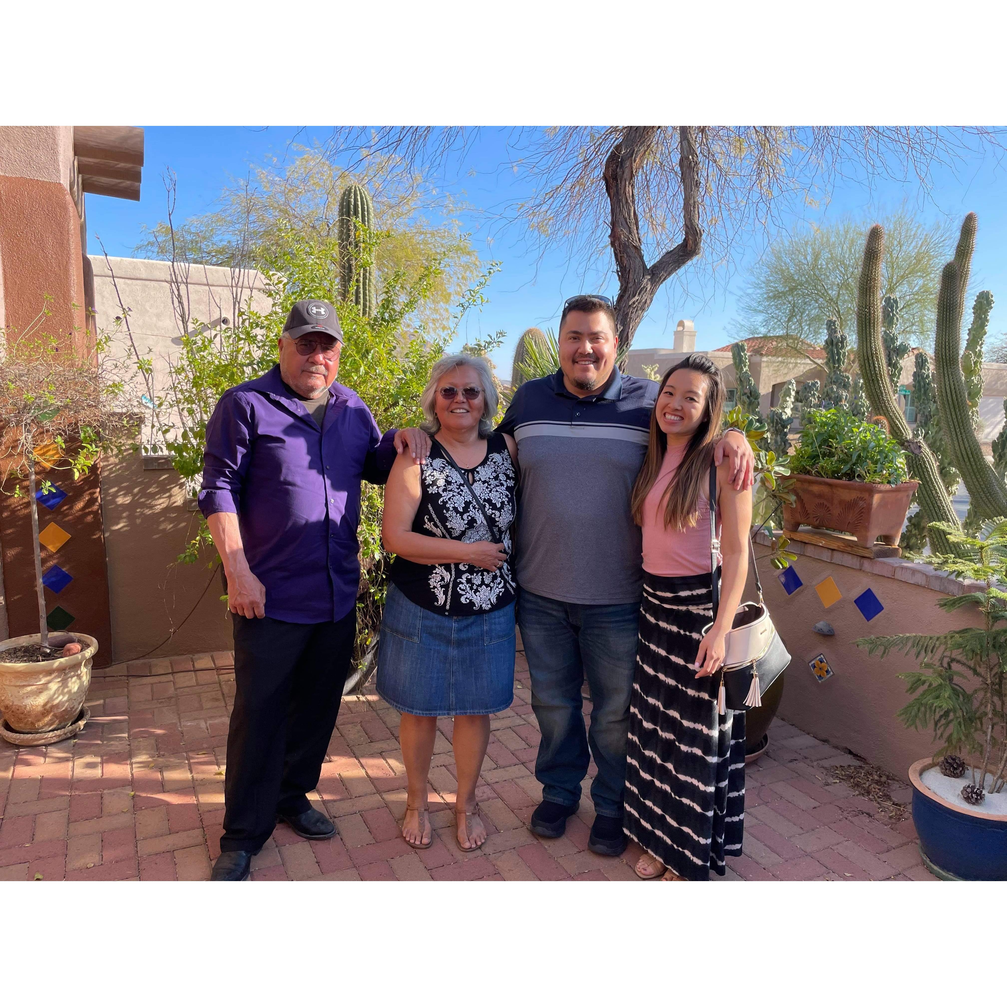 Hanging out with the family and visiting Tucson.