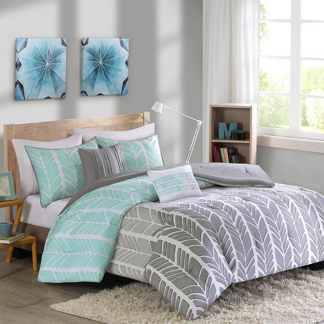 Intelligent Design ID10-747 Comforter Set, Twin/Twin XL, Aqua