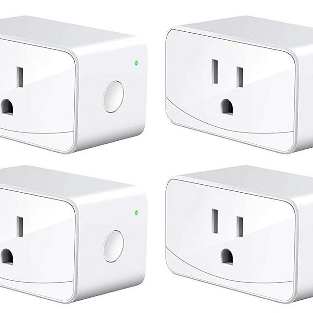 meross Smart Plug Mini WiFi Outlet 16A, Compatiable with Alexa, Google Assistant and SmartThings, App Remote Control, Timer, FCC and ETL Certified, No Hub Required, 4 Pack