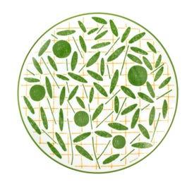 Hermès A Walk in the Garden Dessert Plate, Green