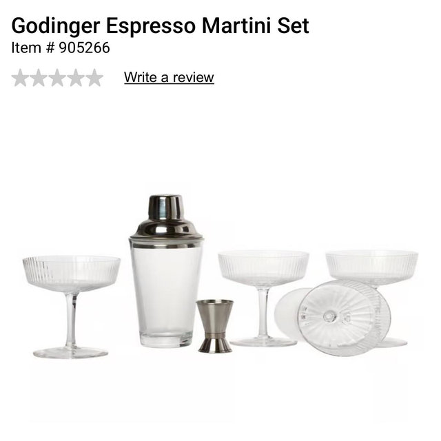 Godinger Espresso Martini Set