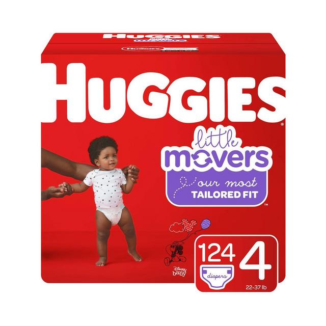 Huggies Little Movers Diapers Huge Pack - Size 4 (124ct)