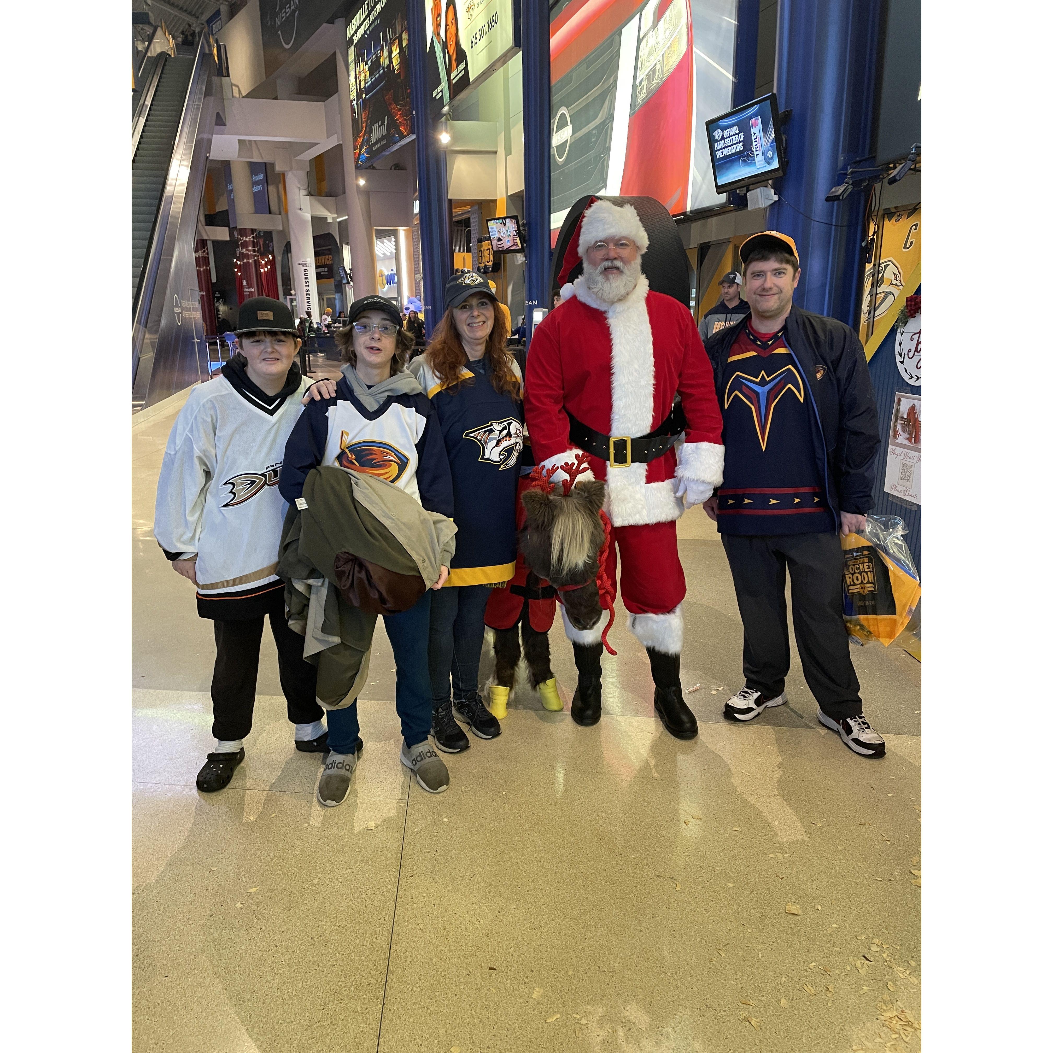 Introducing the boys to hockey