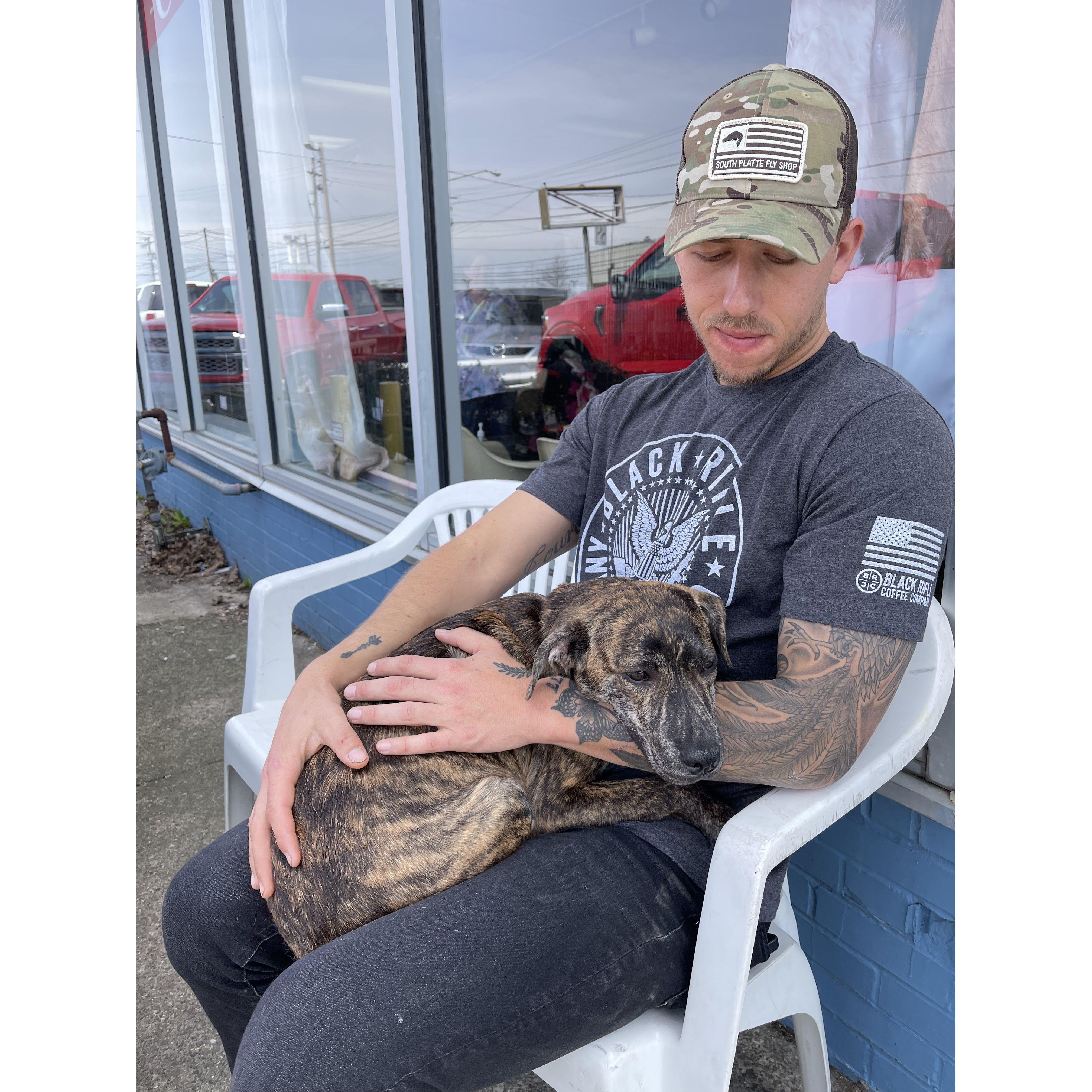 The moment we knew we were taking Timber home to show him love