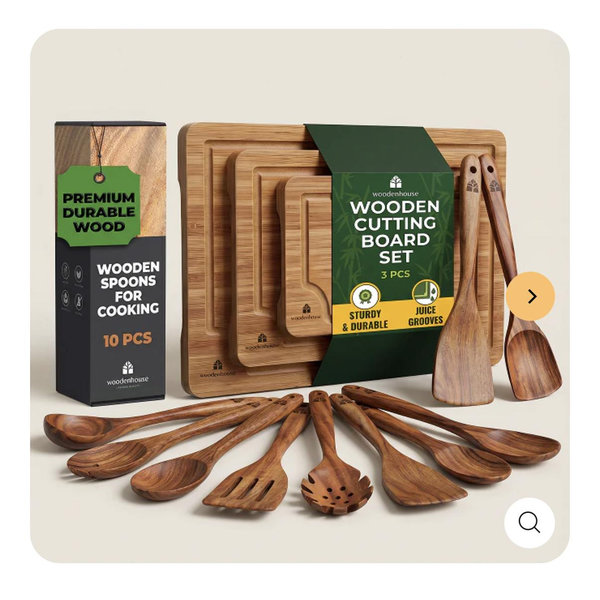 10-Piece Spoon & 3 Cutting Boards Set
