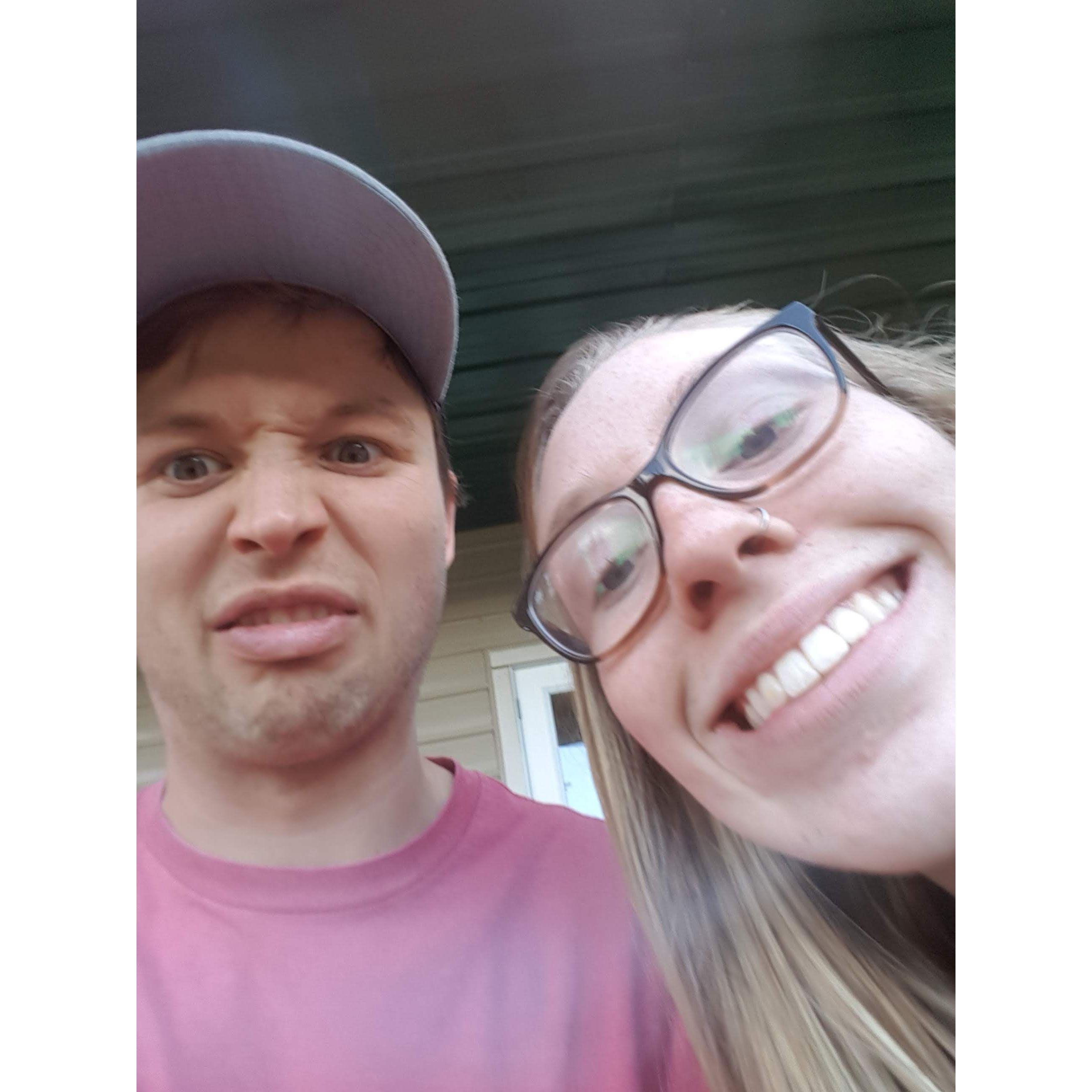 our first photo together circa 2018