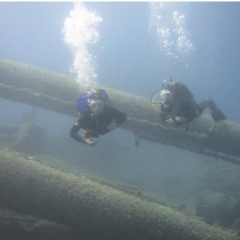 Grecian shipwreck diving