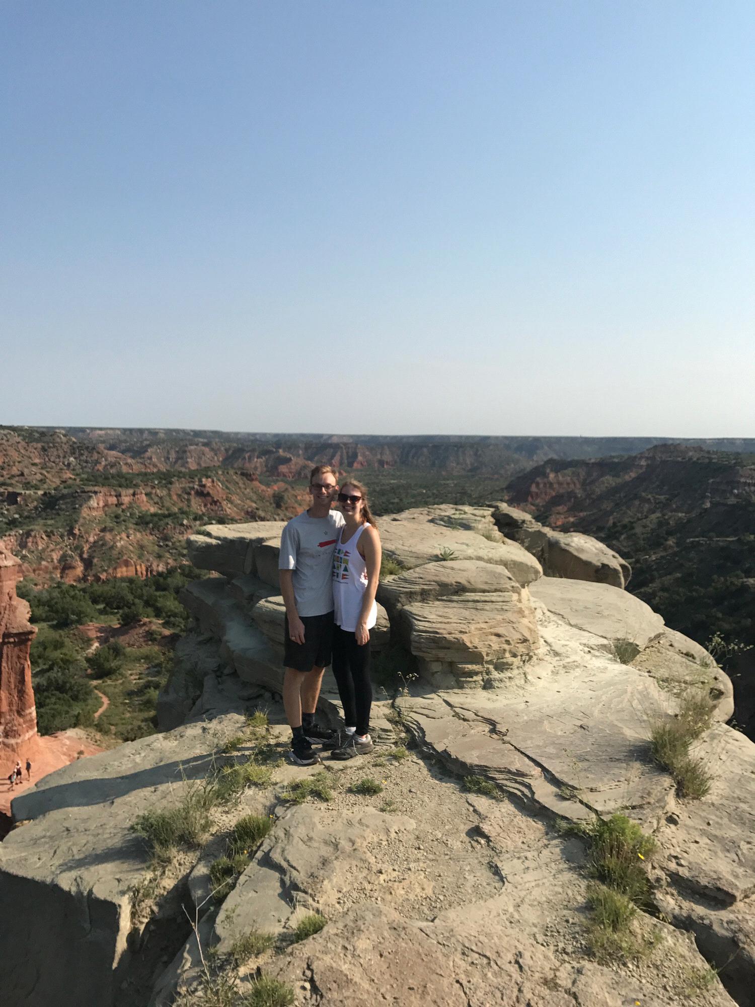 Hiking around Palo Duro! This is the canyon where we took our engagement pictures.