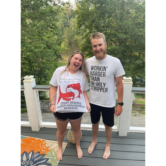 Silly shirt night on the lake