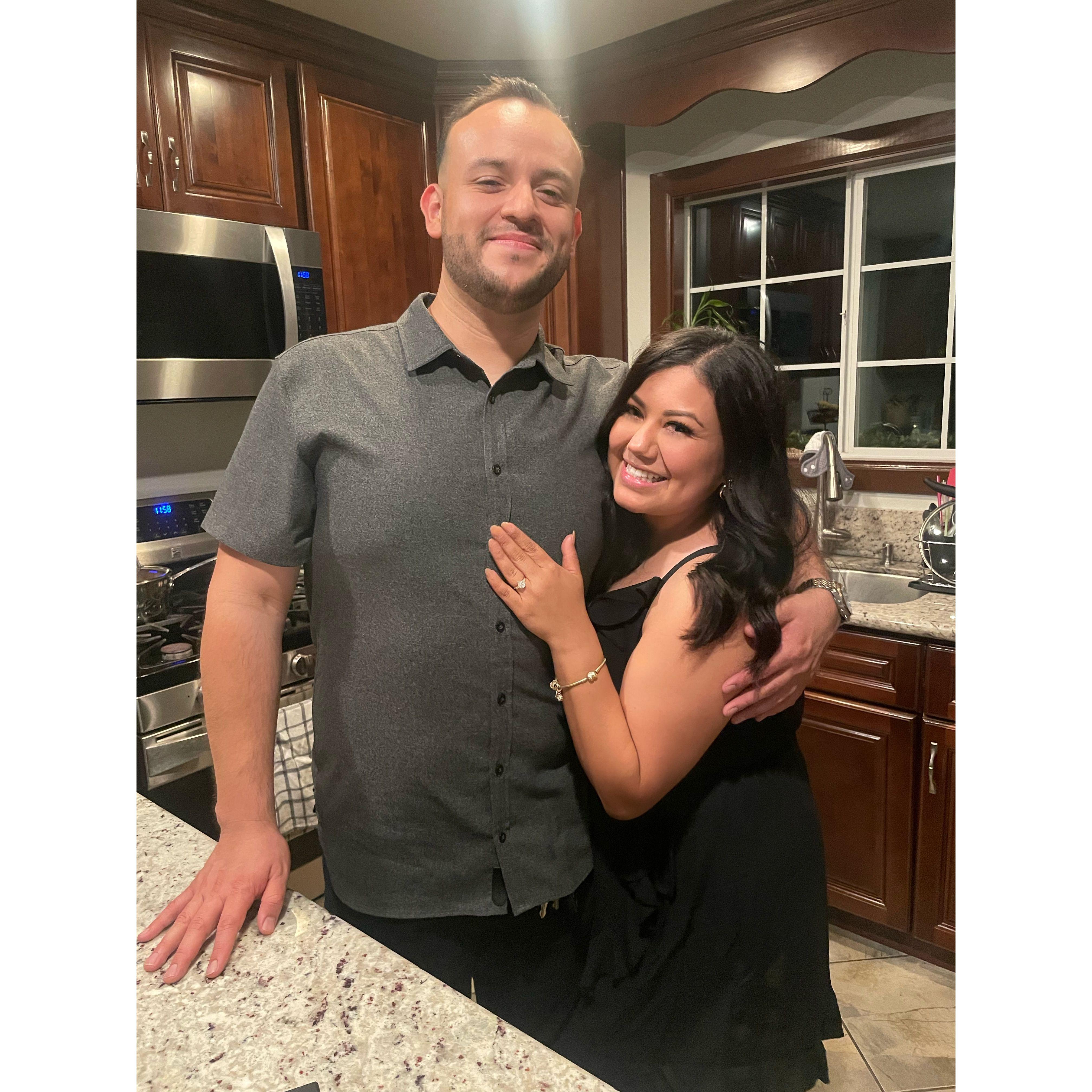 The night we got engaged!