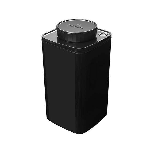 Ankomn Turn-N-Seal vacuum/airtight moisture prevent storage container perfect for Coffee Teas Rice Nuts Medicine opaque (Black, 1.2quart)