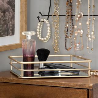 Square Mirrored Bottom Vanity Tray