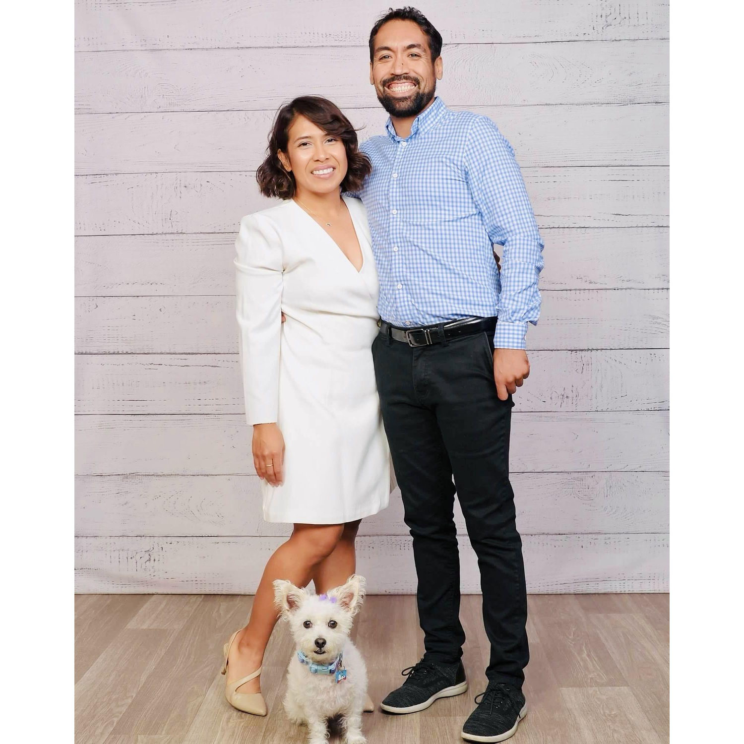 Our first family portrait. Nuestra primera foto familiar.