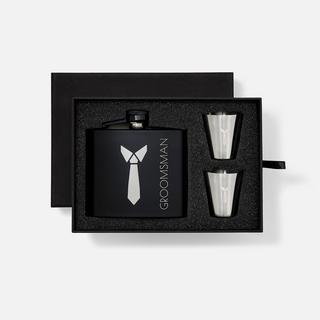 Groomsman Flask and Shot Glass Gift Set
