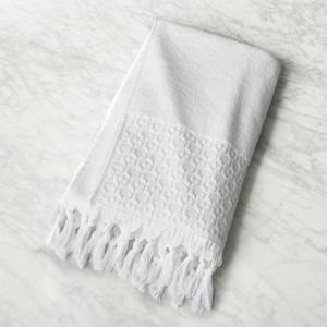 Adana White Bath Towel with Tassels