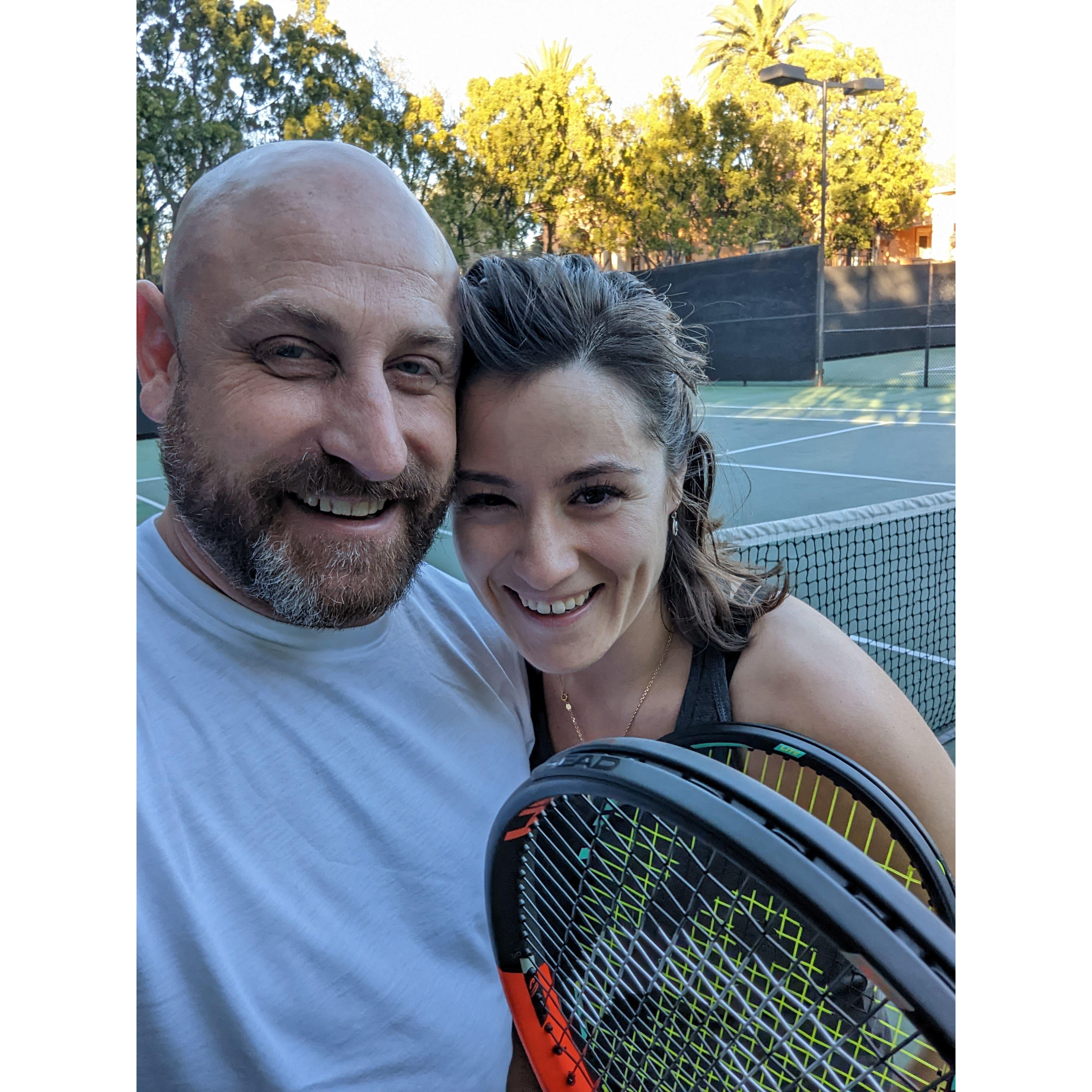 Witnessed Roxy play Tennis for the first time in her life