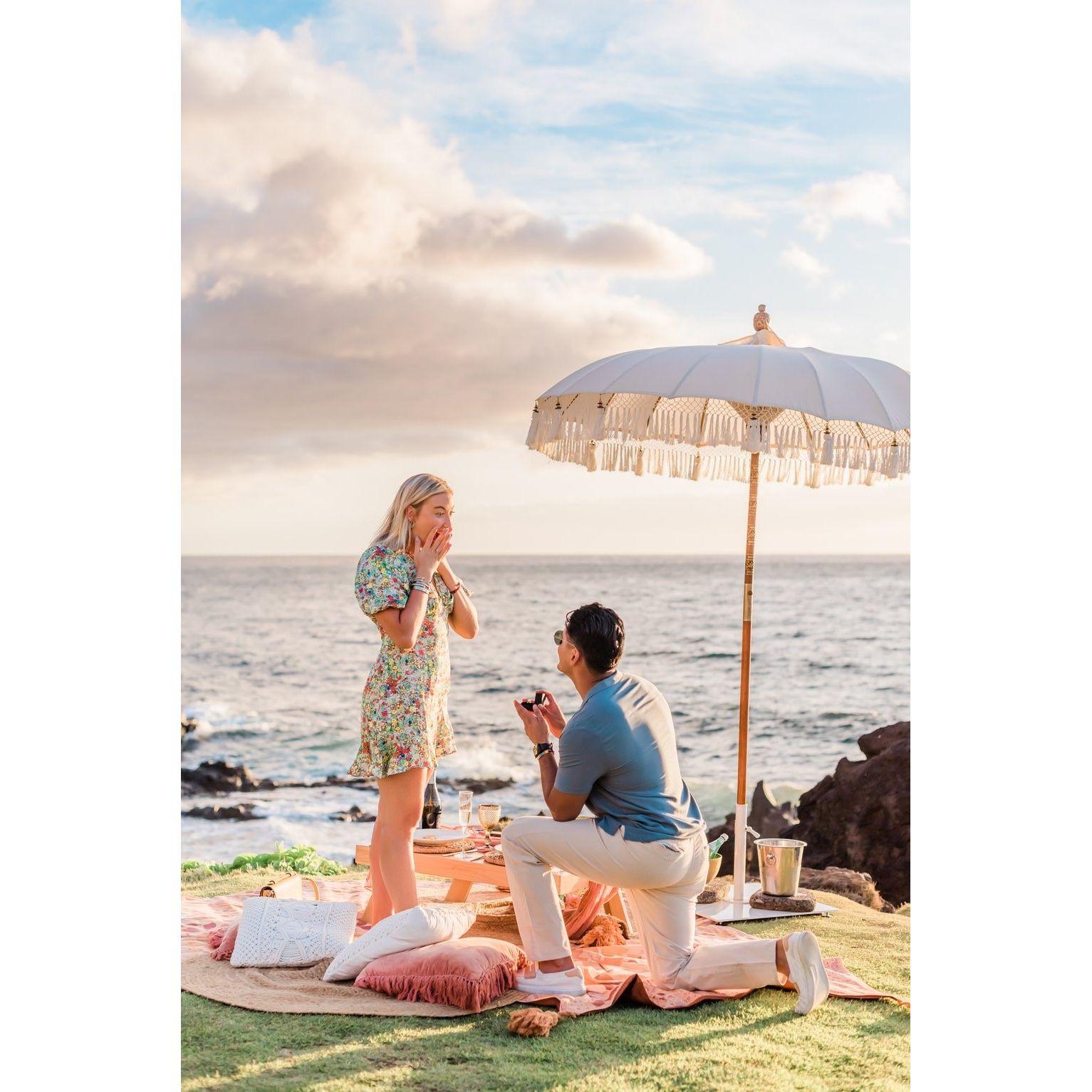 When we got engaged in Mauii!