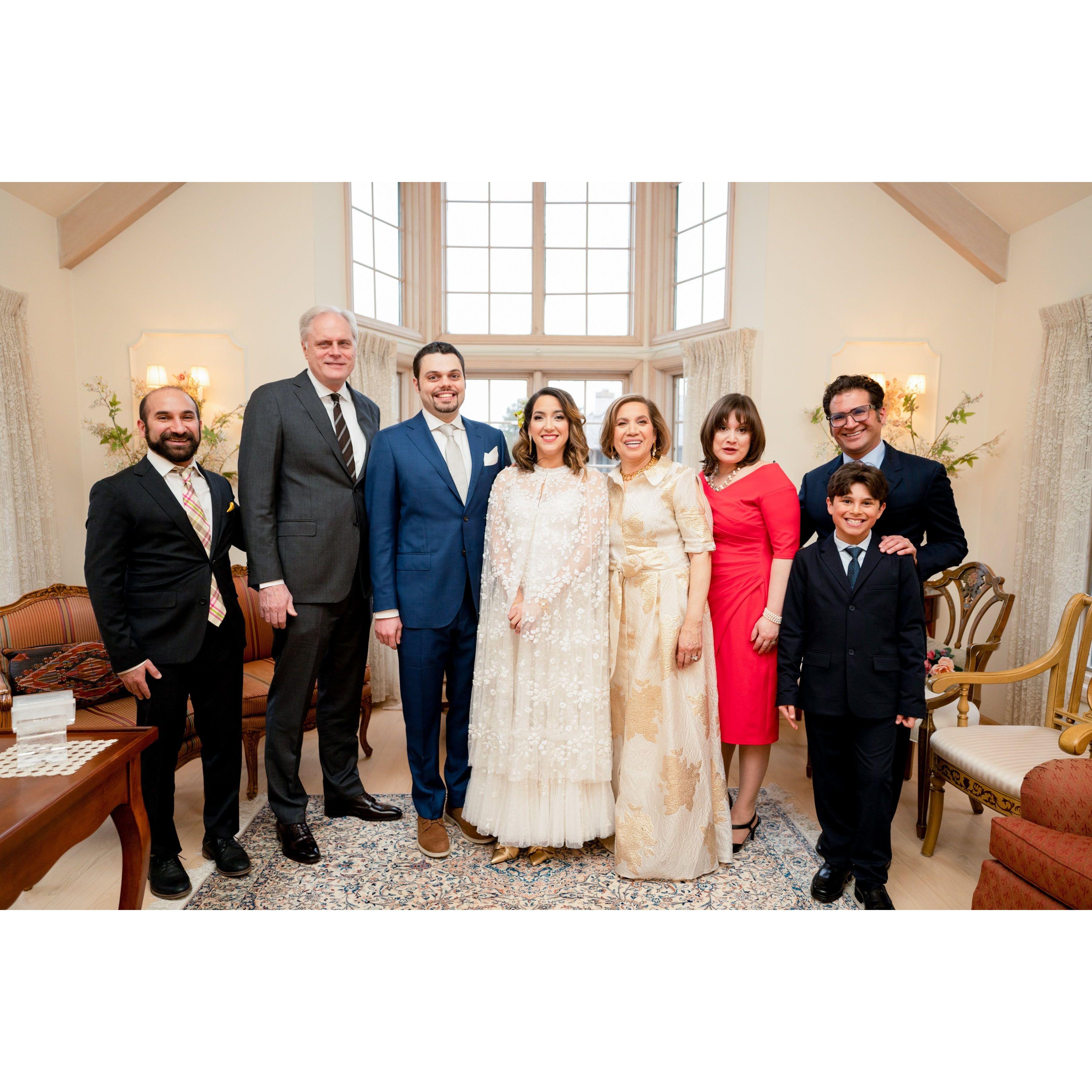 The Doar-Hindi Family coming together. We even got a proper smile from Lucian! (and Kareem...)