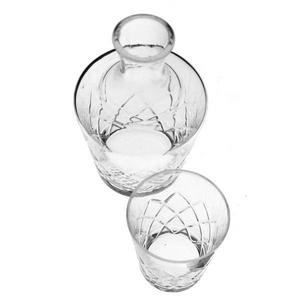 Diamond Cut Glass Bedside Carafe Set