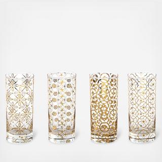 Kashmir Highball Glass, Set of 4