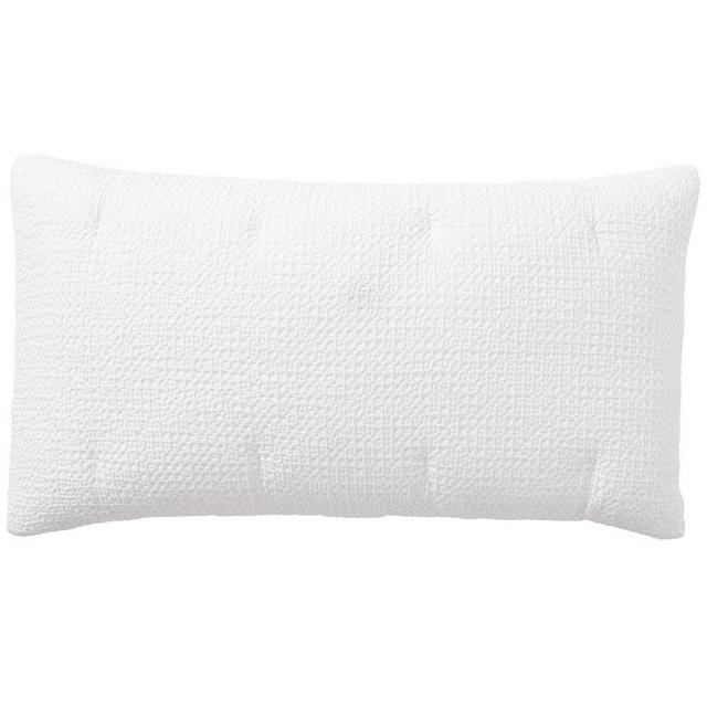 White Vintage Washed Cotton/Linen Comforter Sham, King