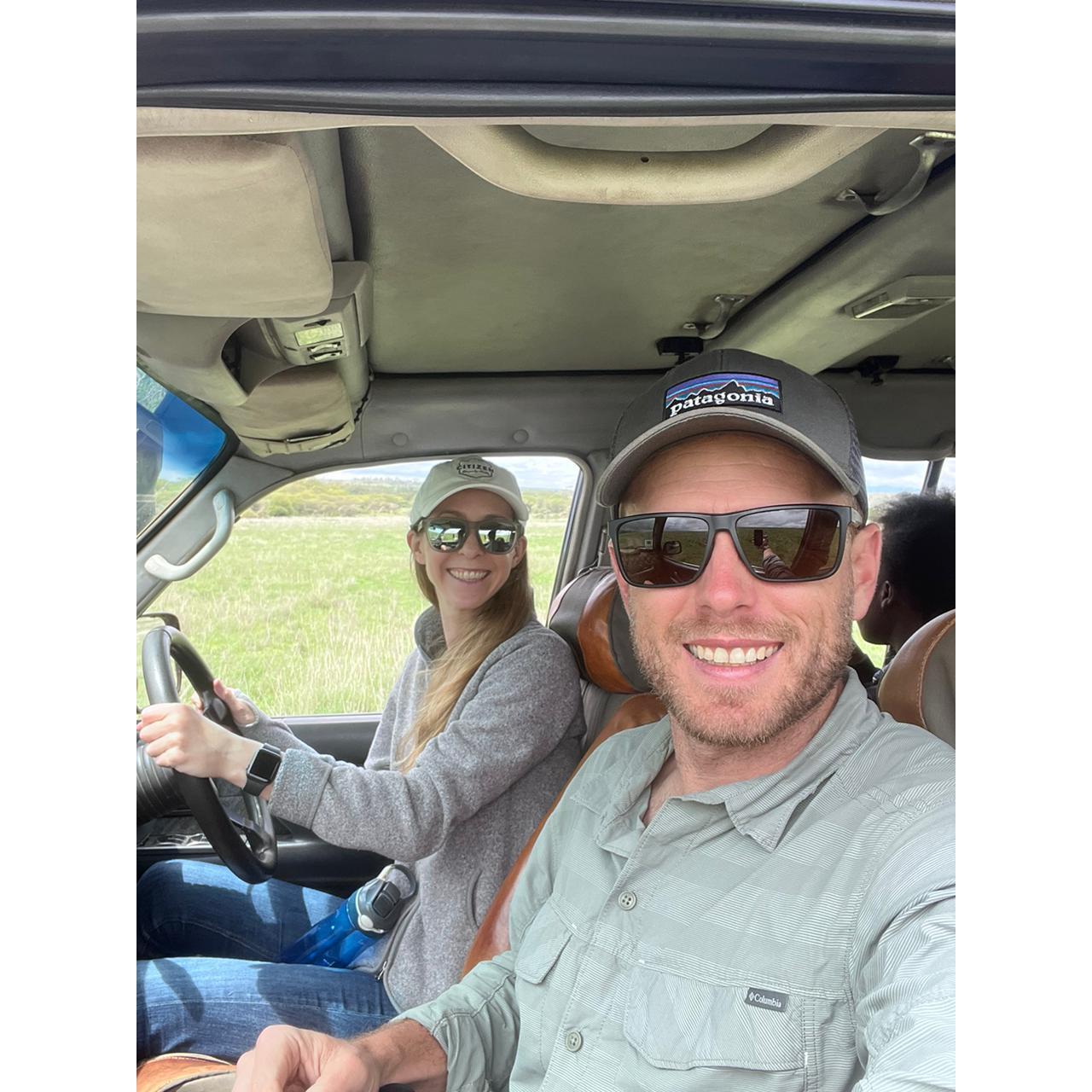 Driving through Nairobi National Park. One of our favorite things to do.