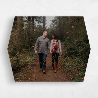 Dark Ochre, Brown Wedding Save the Date - Mapleton Photo