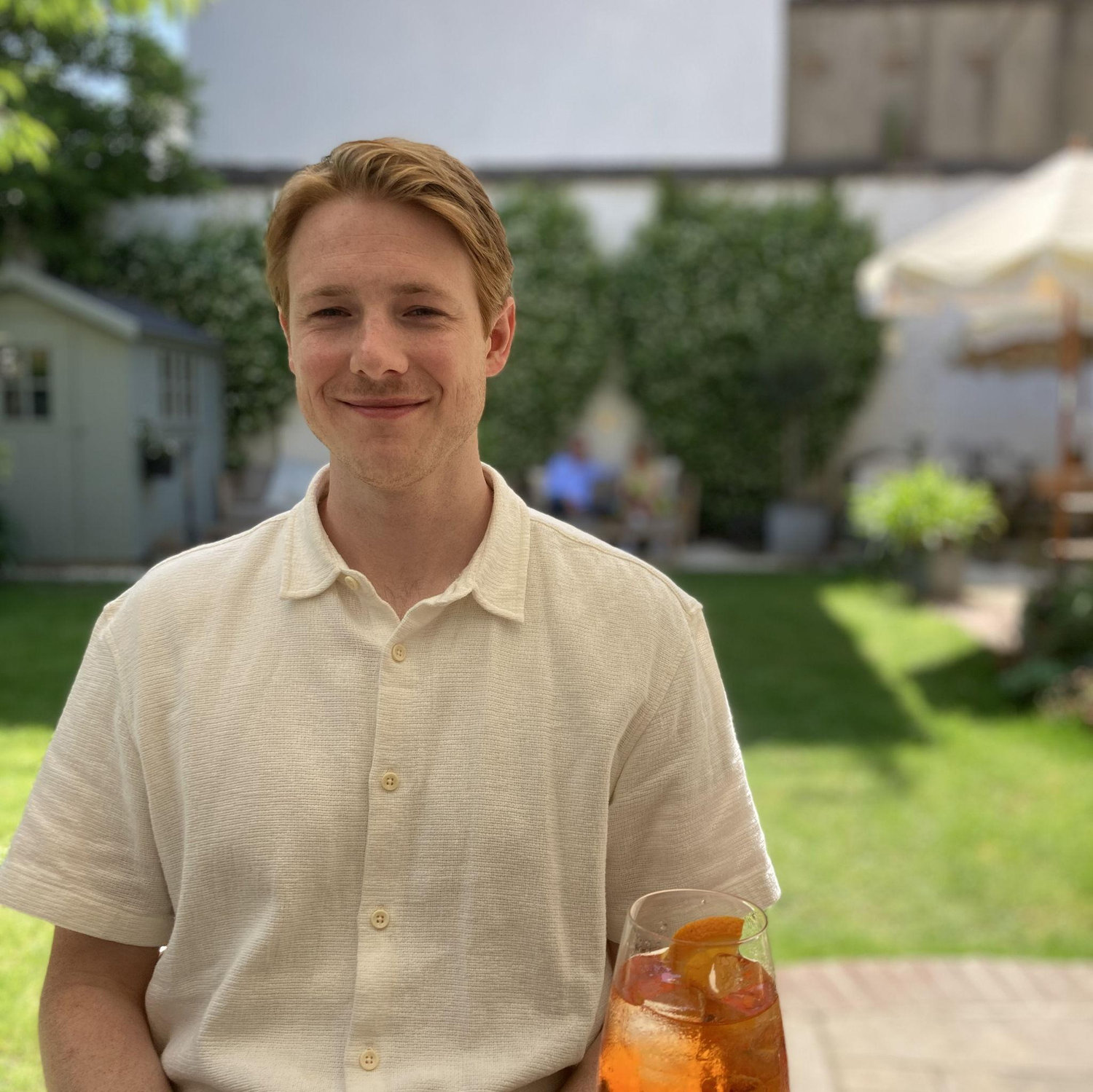 Desmond looking dapper and not nervous at all the day we got engaged (ft aperol sptriz)