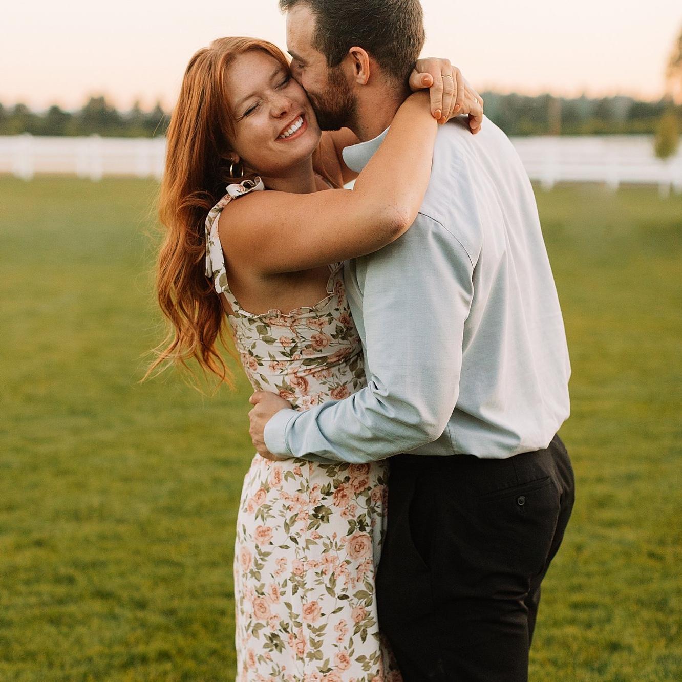 Our friend Aleks snapped this photo of us at our friend's wedding in September 2022.