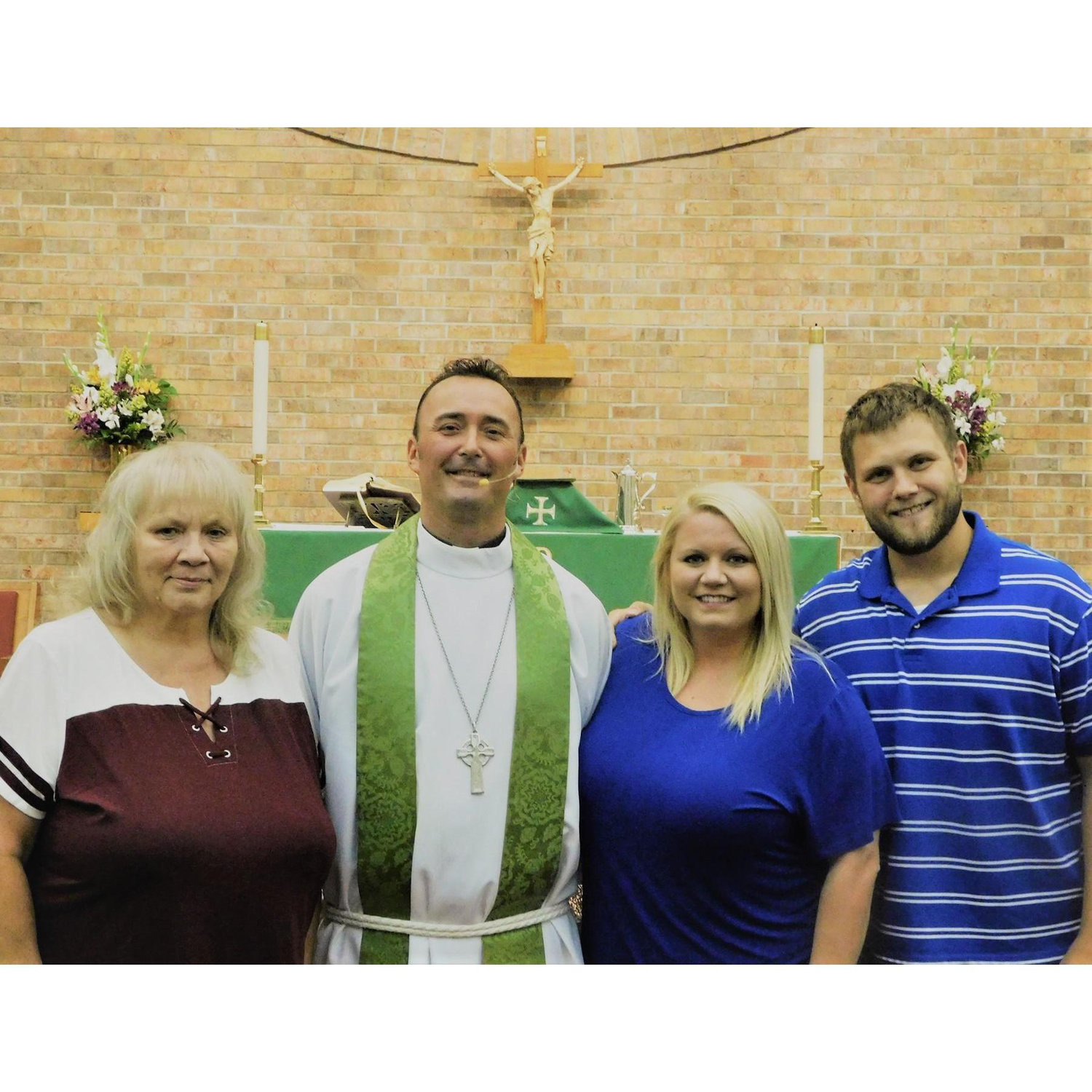 Niki's baptism sponsors - Sherri & Jake