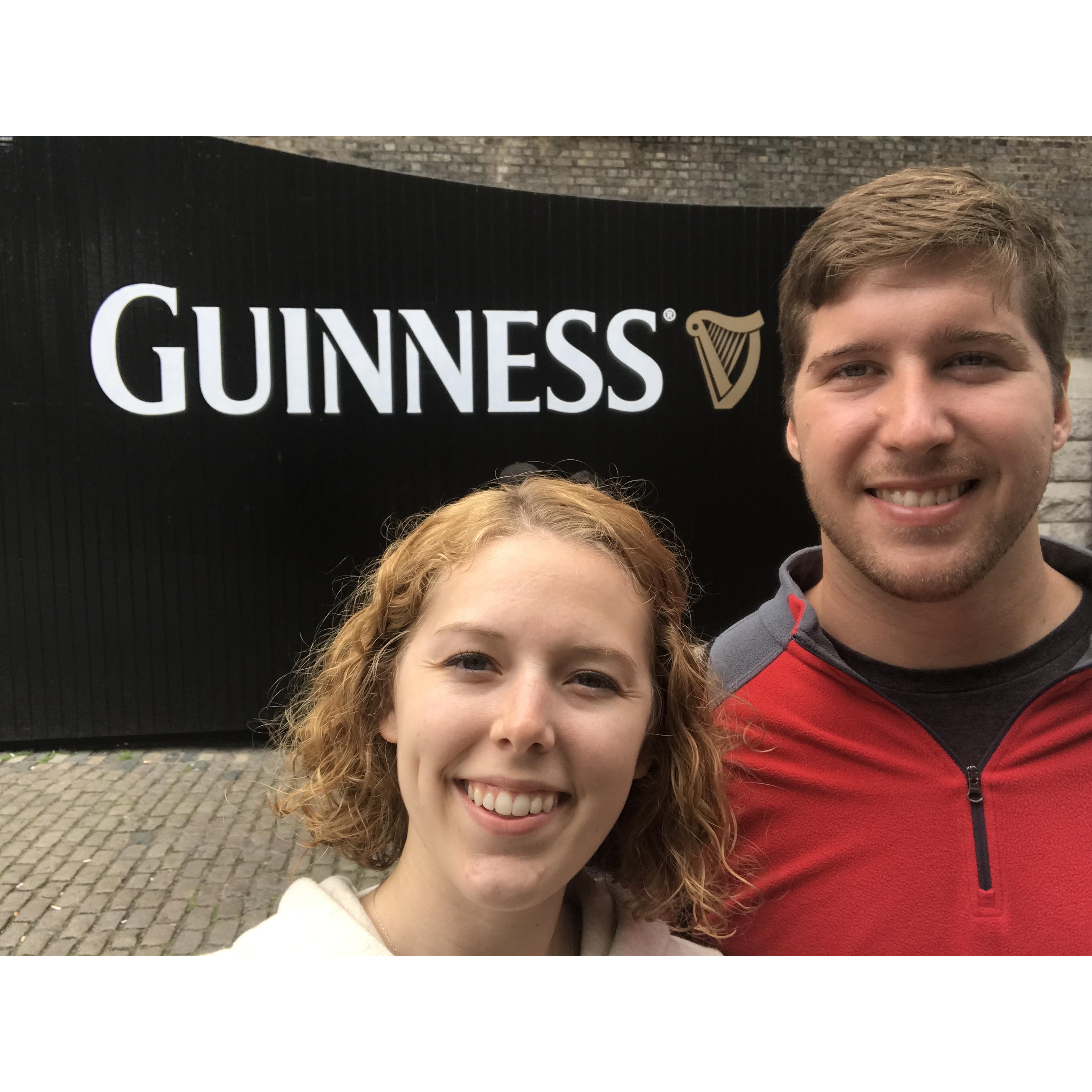 We stood outside the Guinness storehouse to get a picture with the gate.