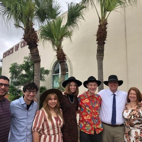 After Sunday service with our church family.