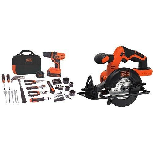 BLACK+DECKER LDX120PK 20-Volt MAX Lithium-Ion Drill and Project Kit w/ BDCCS20B Circular Saw