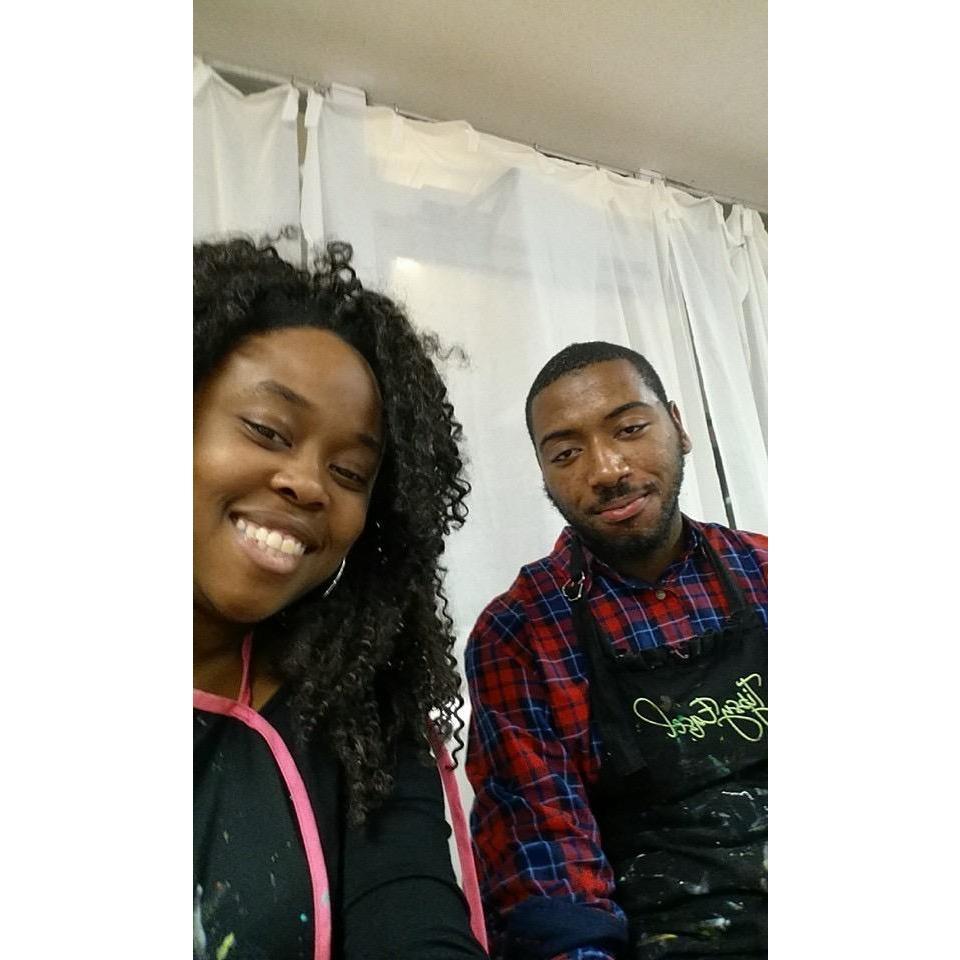 Our first painting experience together at the Tipsy Easel!