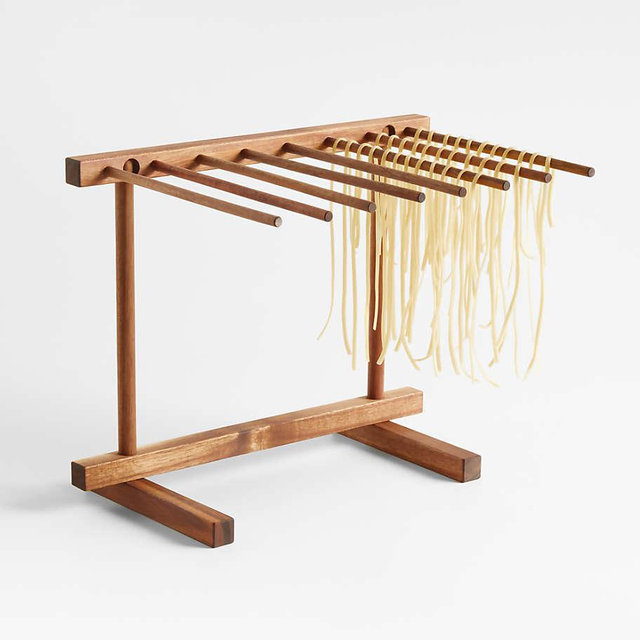 Crate & Barrel Acacia Pasta Drying Rack