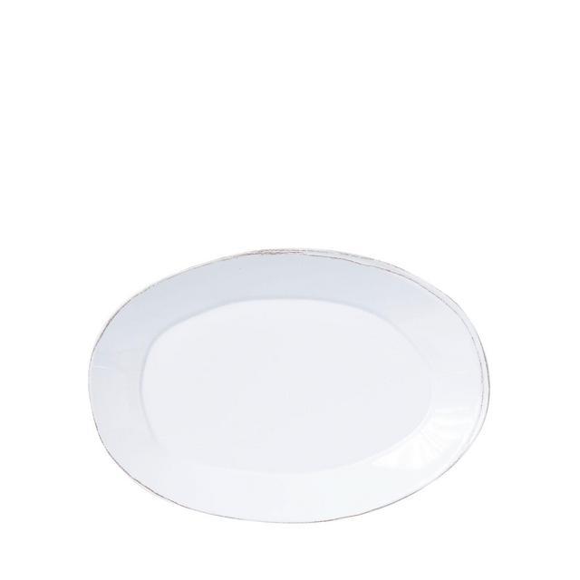 VIETRI Melamine Lastra White Oval Platter