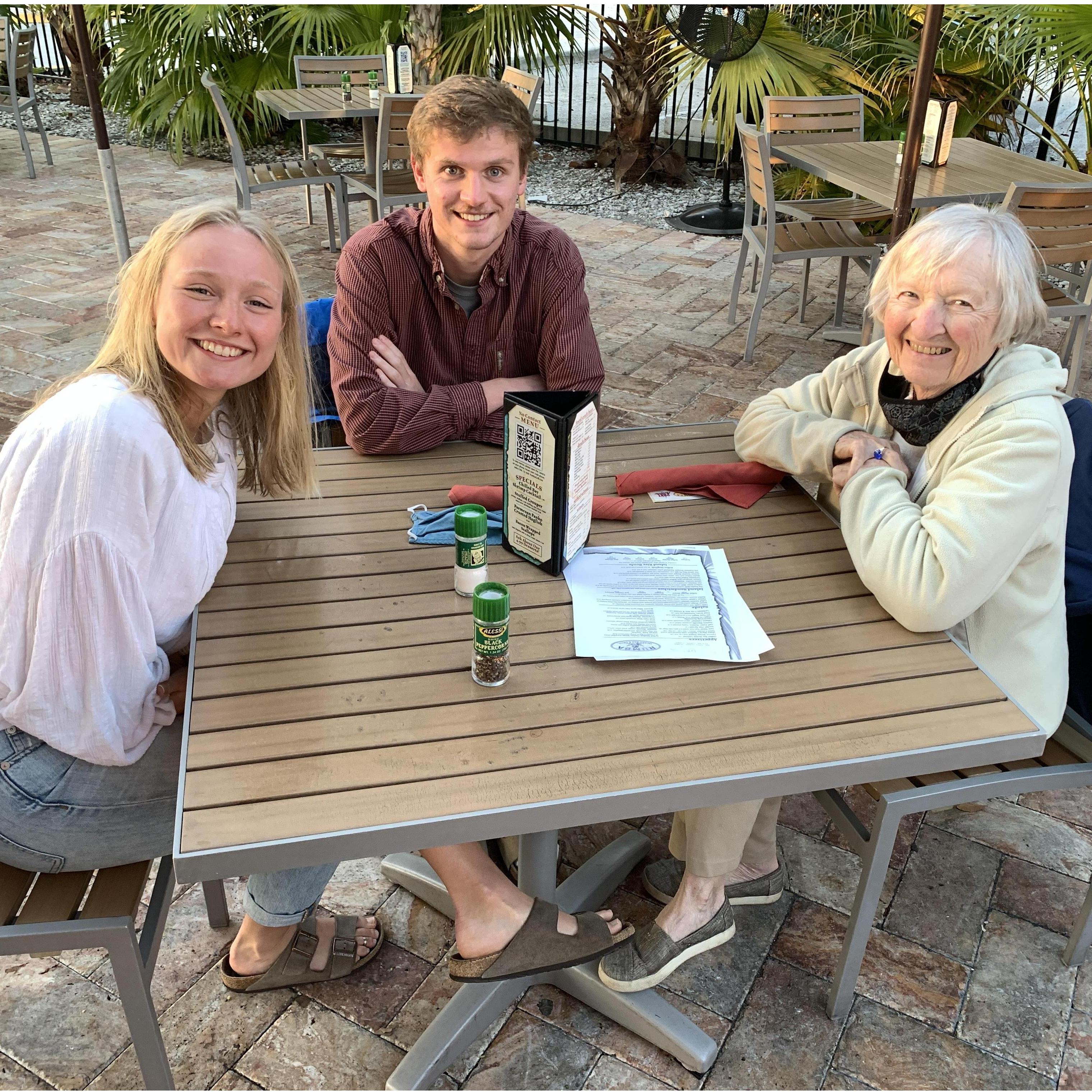 A visit to Clearwater Florida to spend time with Nana and Papa Pointner! Papa took the picture... 
Circa. January, 2021
Clearwater, FL