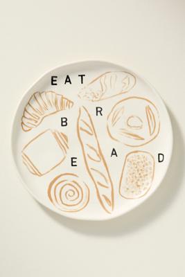 Phthalo Ruth Stoneware Eat Bread Dessert Plate